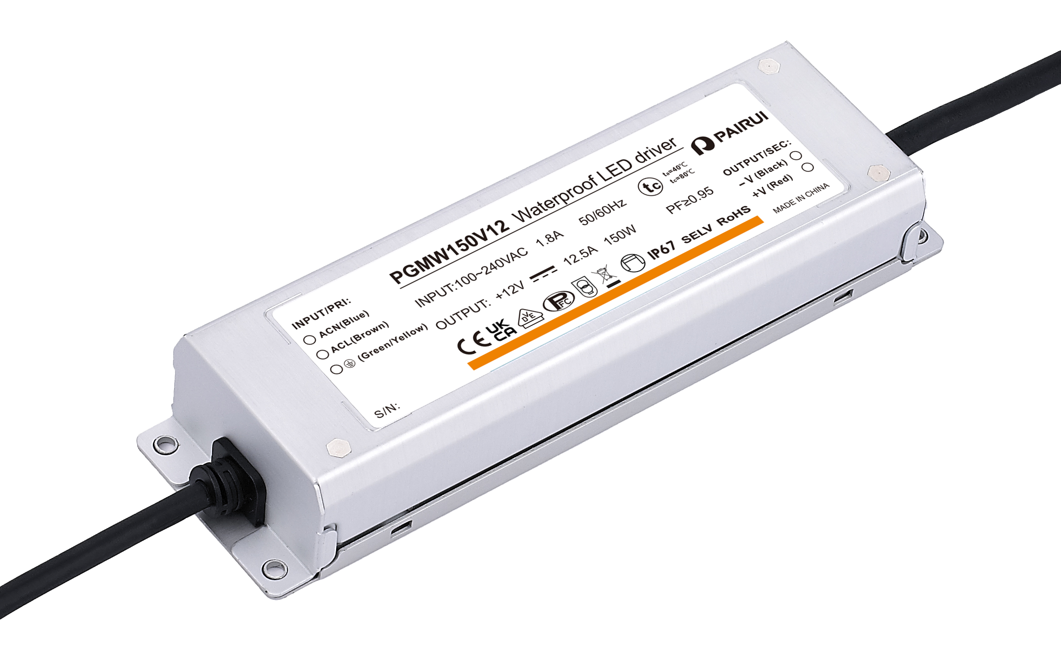 AC-DC-EU LED Driver_Constant Voltage Professional Type_PGMW150V12