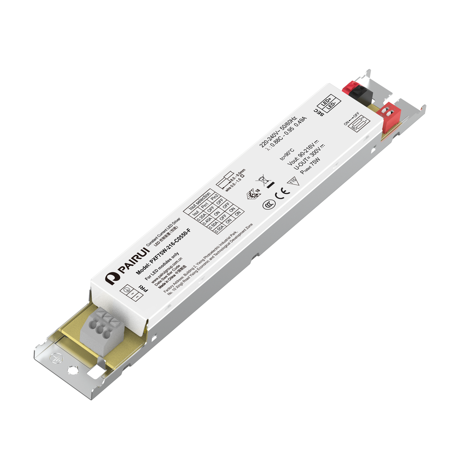 AC-DC-EU LED Driver_PXF Serirs_PXF75W-216-C0550